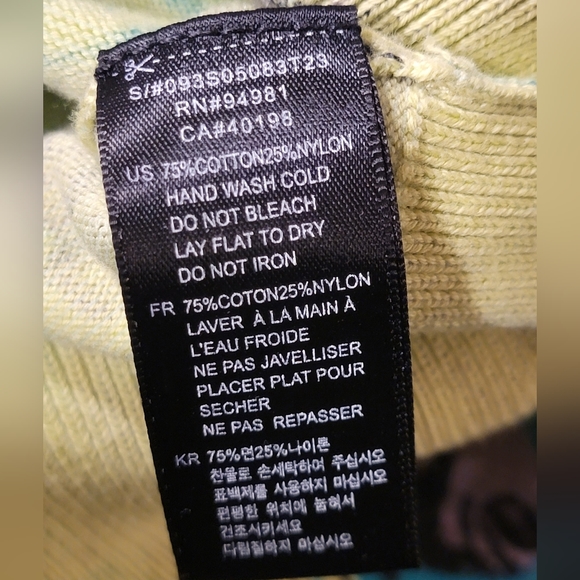 Cardigan Sweater XXI Twist Green Floral Button Front Size M *Retro Sweetheart* - Picture 7 of 13